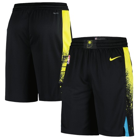 NBA Mænd Indiana Pacers Shorts 2023-24 Nike City Edition Sort Swingman